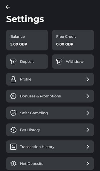Swifty App - Withdraw Button