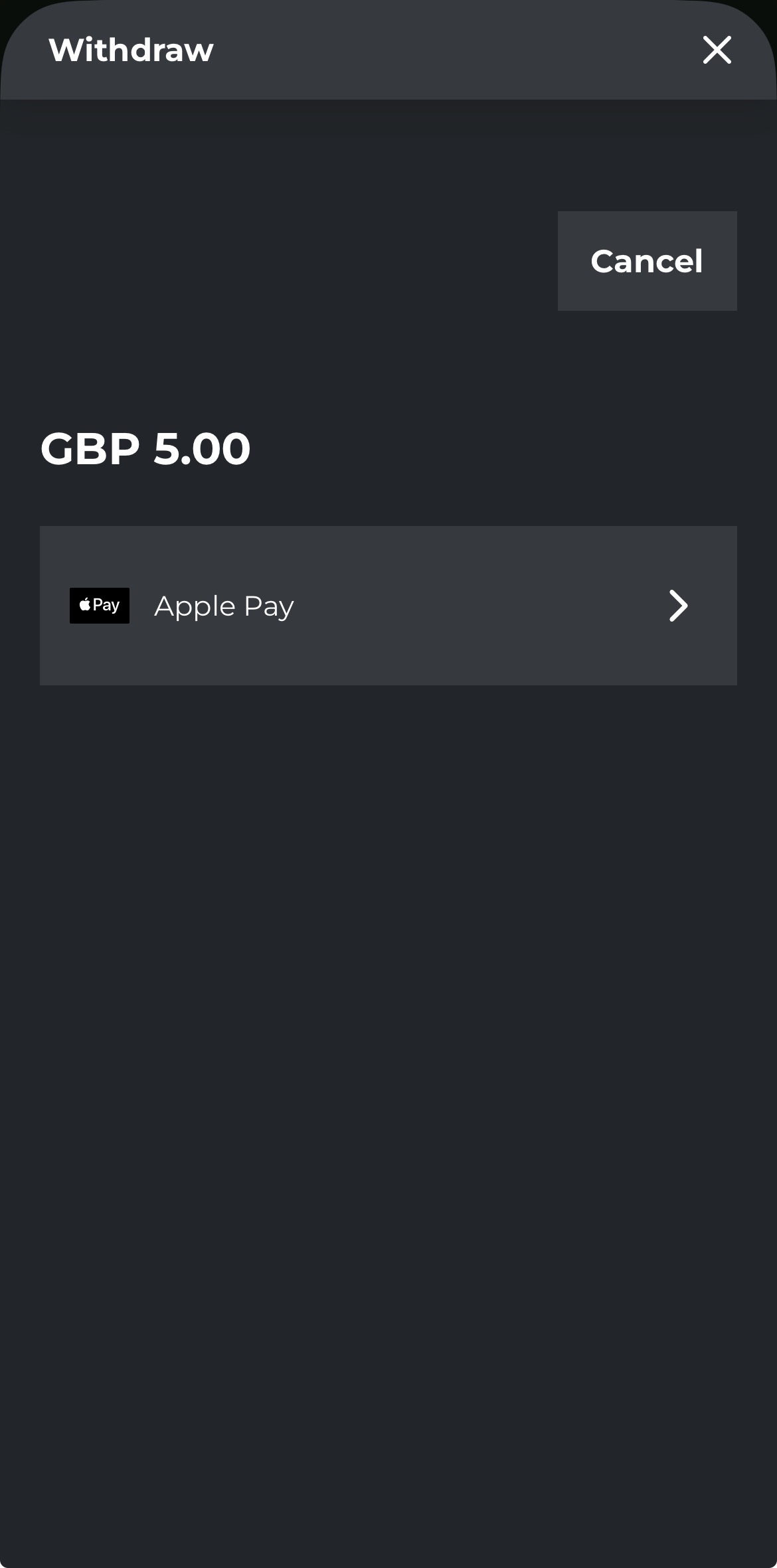 Swifty - Withdraw Method