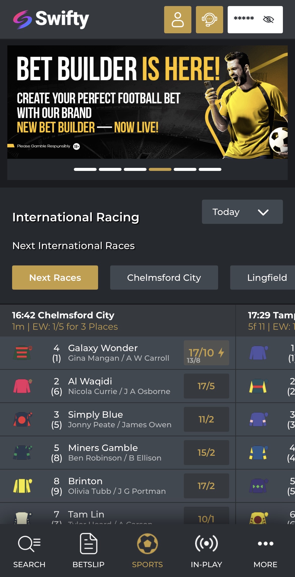 Swifty App - Sports default