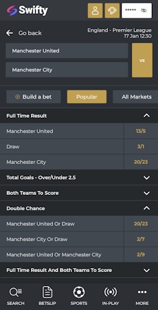 Swifty App - Sports Fixture