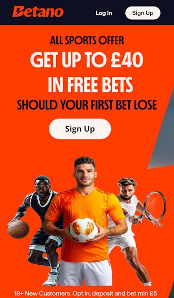 Betano get up to £40 free bets