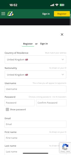 FanTeam Register Sign-Up 1