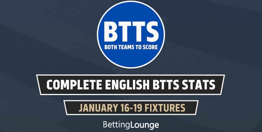January 16-19: English Leagues Complete BTTS Stats