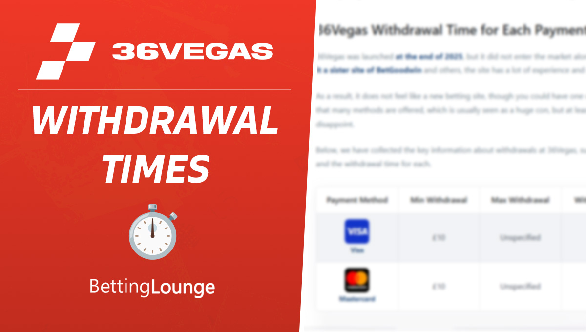 36Vegas withdrawal time