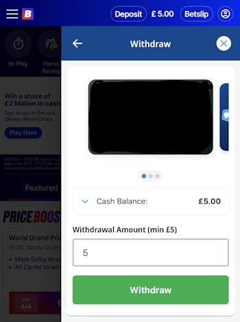 Betfred Withdraw 2
