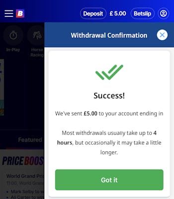 Betfred Withdraw 3