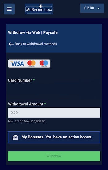 McBookie Withdrawal 3