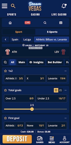 Dream Vegas App Sports 3