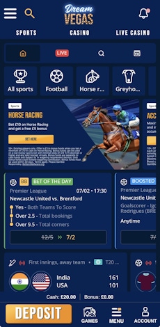 Dream Vegas App Sports 1