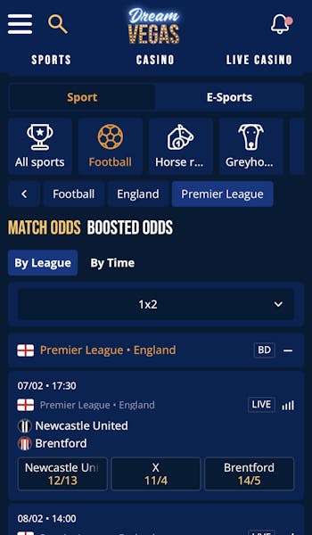 Dream Vegas App Sports 2