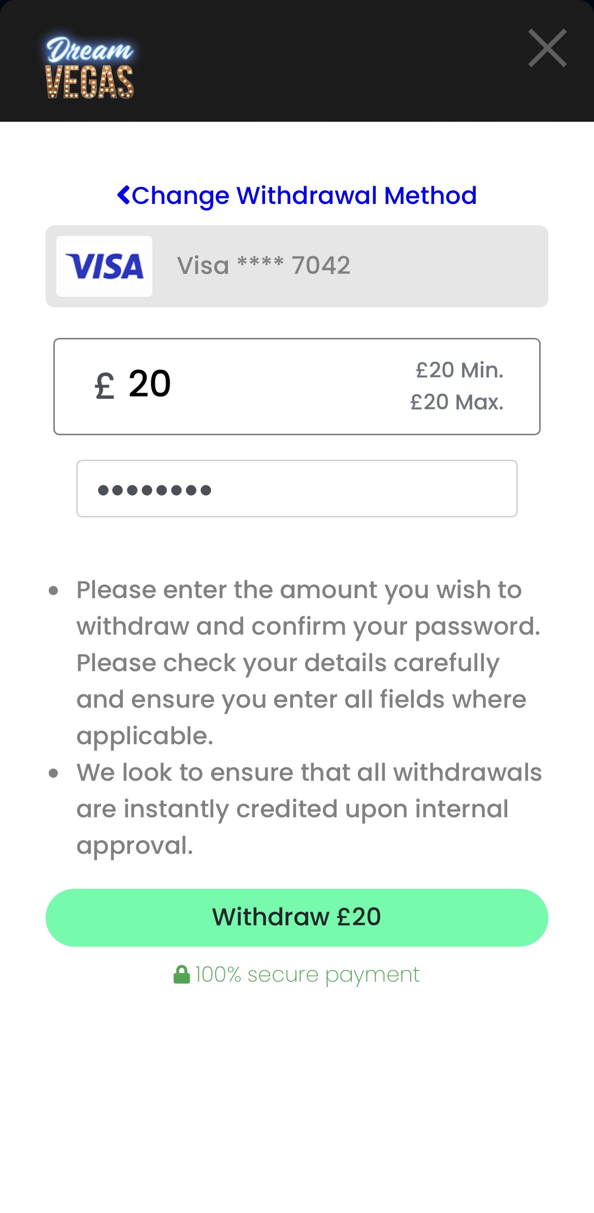 Dream Vegas App Withdraw 4