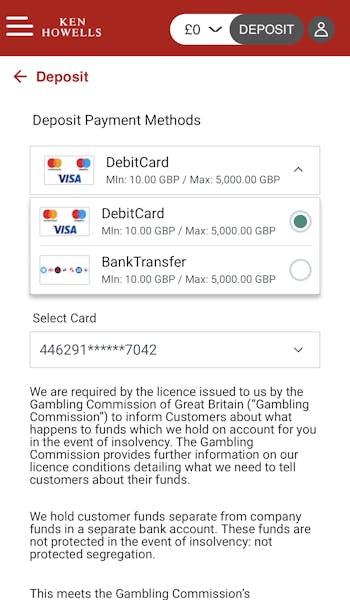 Ken Howells deposit cashier