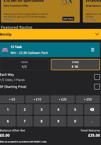 Betfair qualifying bet example
