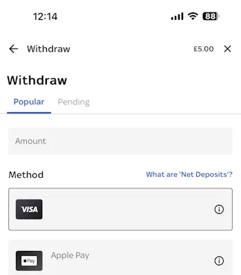 Withdrawal 1 Sky Bet
