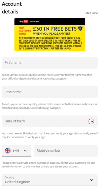 Sign Up 2 Sky Bet