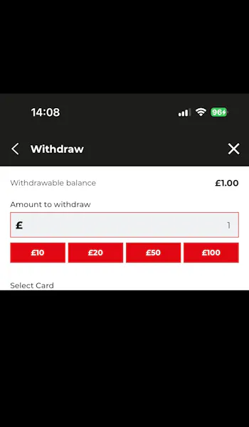 Dragonbet £1 withdrawal option