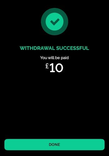 SBK withdrawal successful