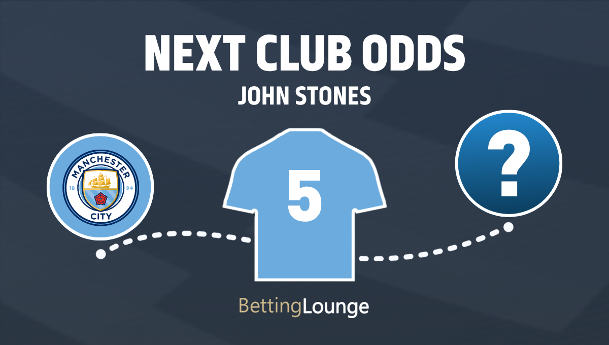 John Stones next club odds after Man City