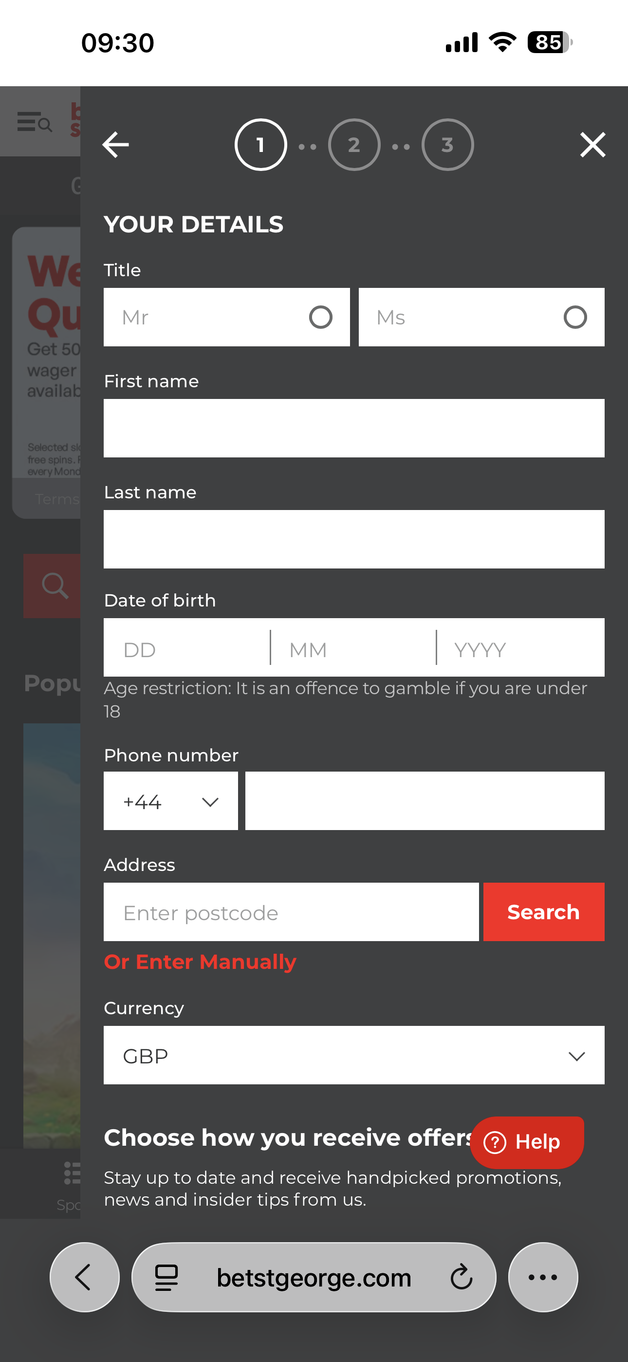 Bet St George Sign Up 2