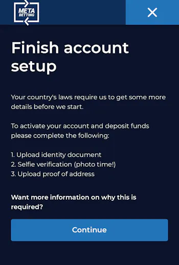 Meta Betting ID Verification