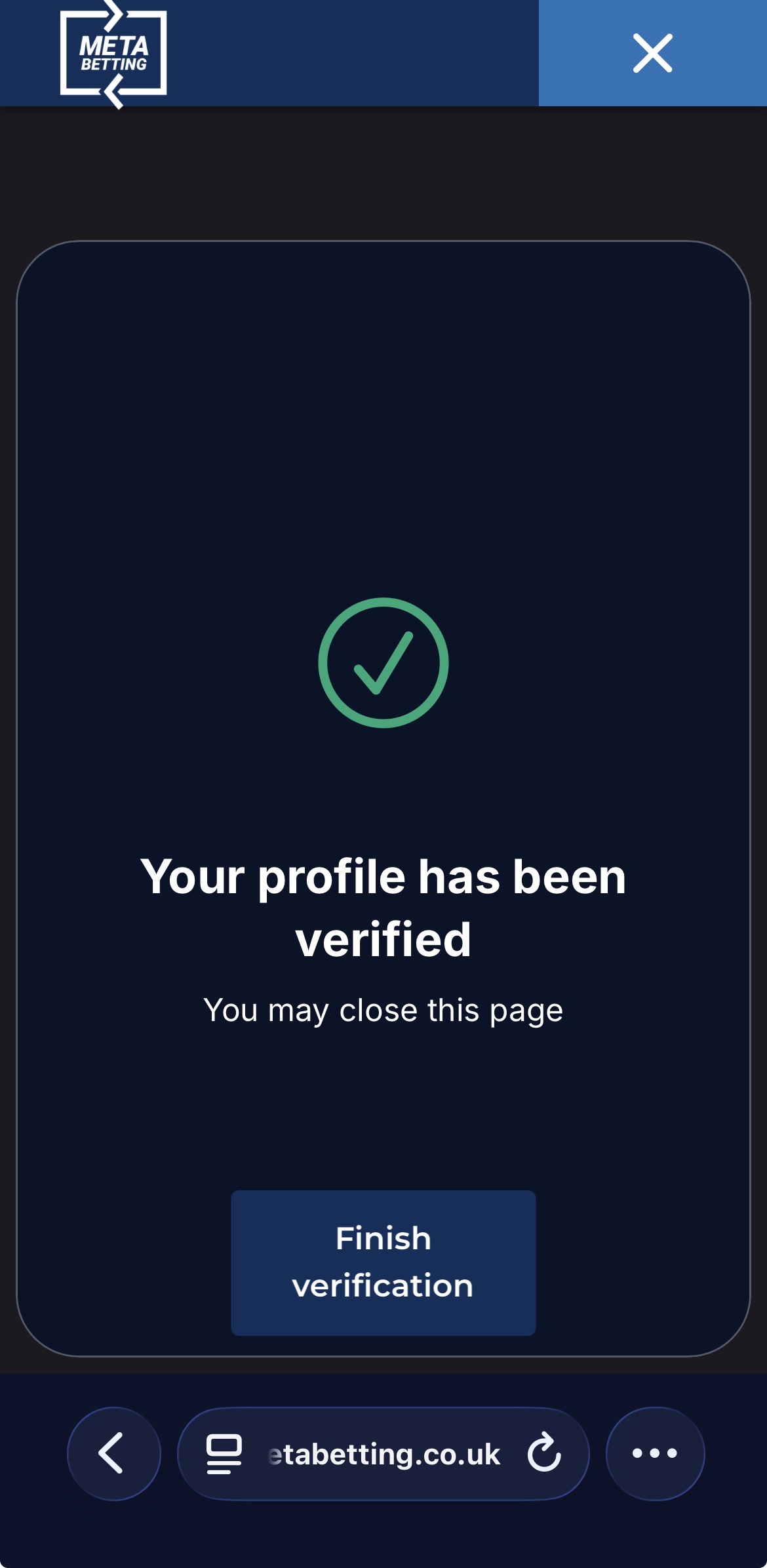 Meta Betting ID Verification 2