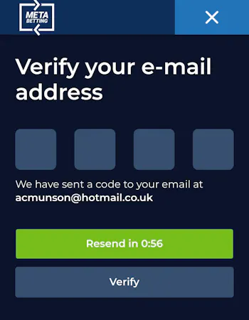 Meta Betting Email Verification