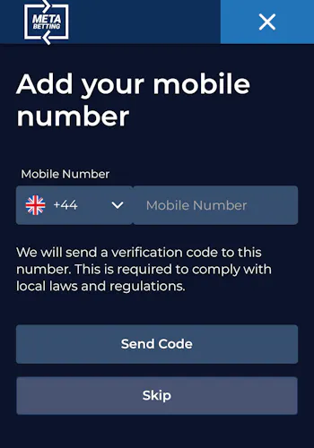 Meta Betting Mobile Number
