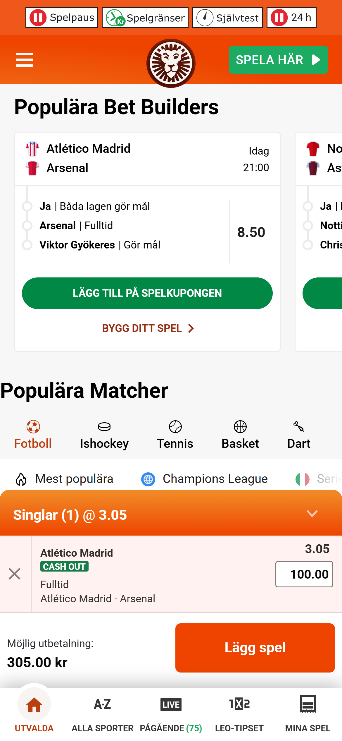 LeoVegas bonus 