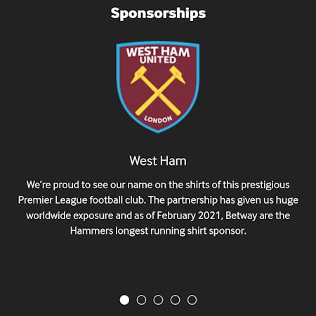 Betway and West Ham