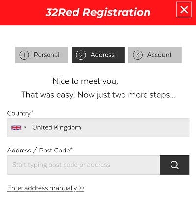 32Red Registration