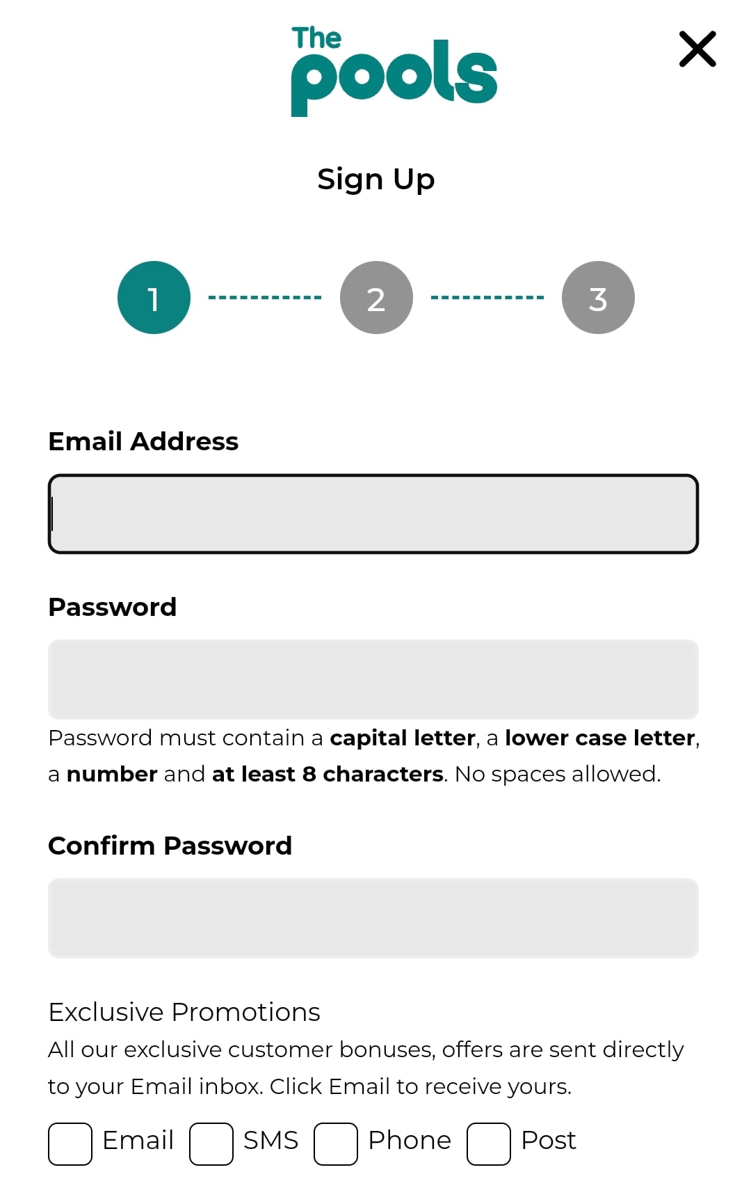 The Pools Registration 1