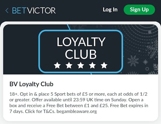 BetVictor Promotion
