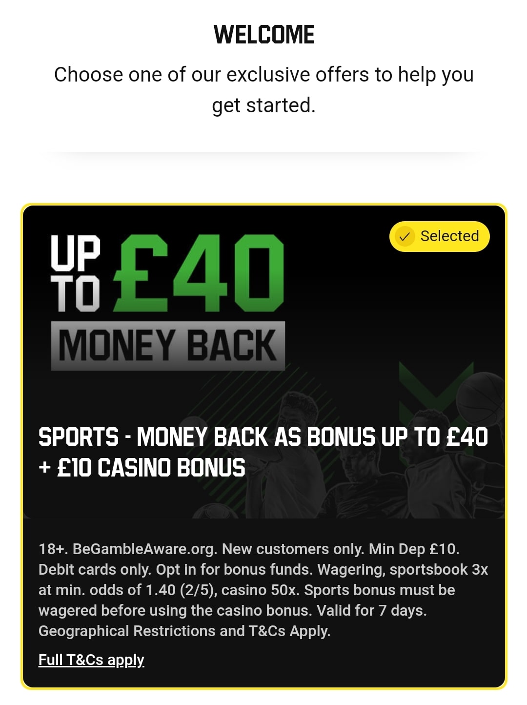 Unibet Registration 1
