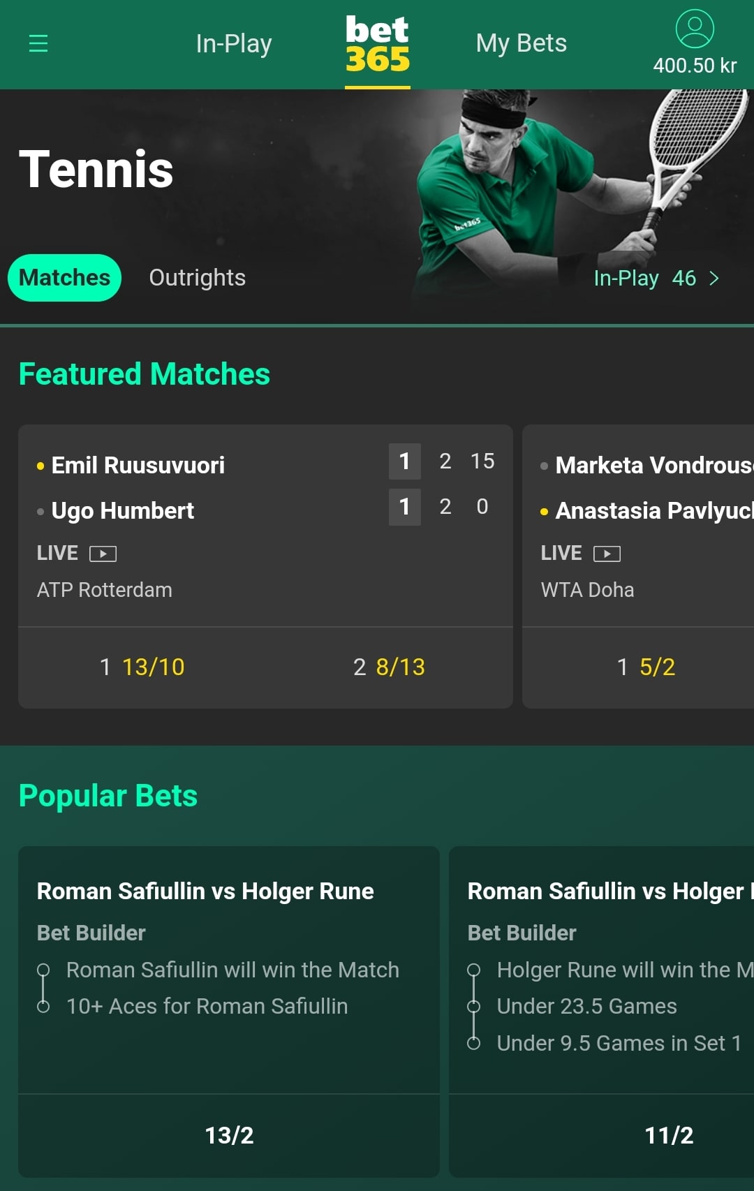bet365 tennis