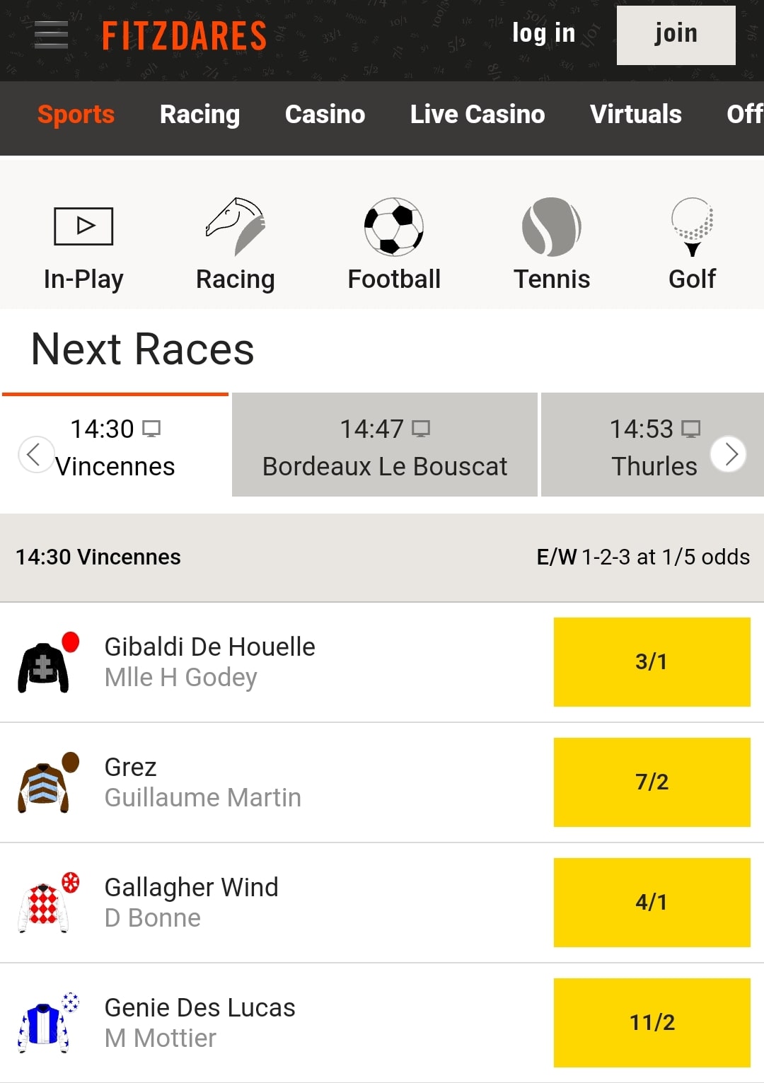 Fitzdares Sportsbook 