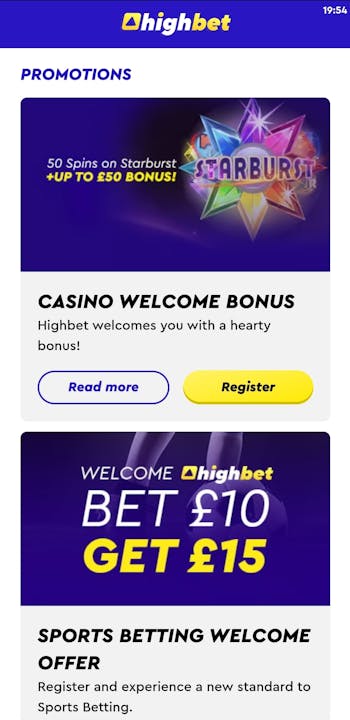 HighBet Promotions and Welcome Offers