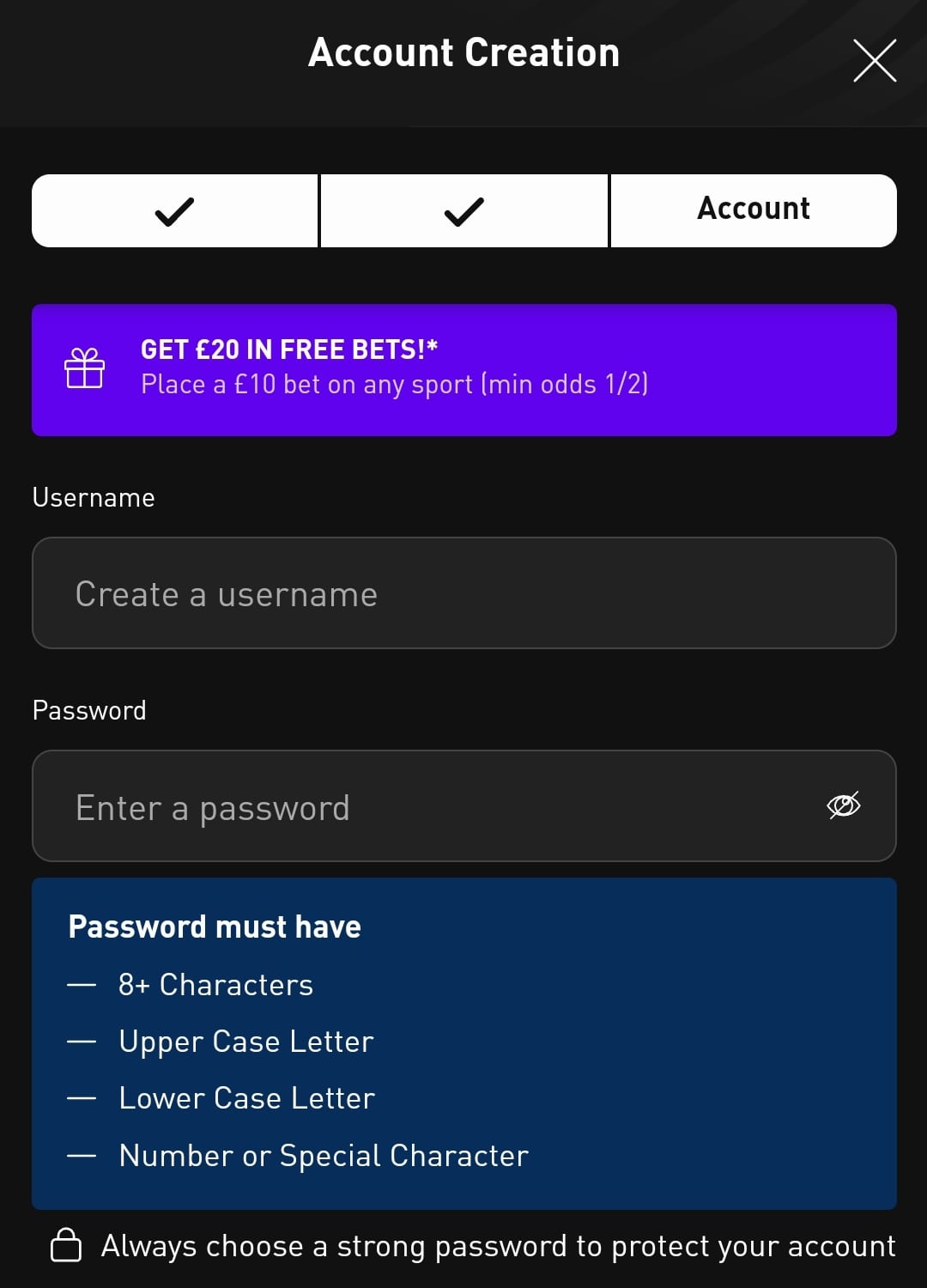 LiveScore Bet Registration 3