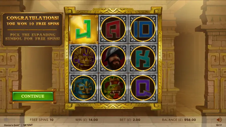 Gonzos Gold Bonus Round