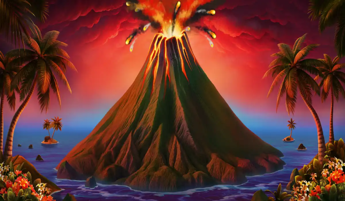Volcano Goddess background