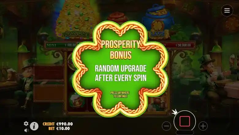 Lucky's Wild Pub Bonus Trigger
