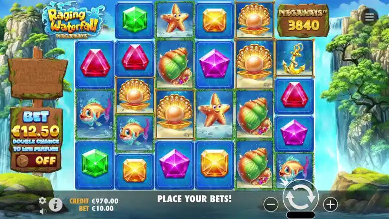 Raging Waterfall Megaways Gameplay