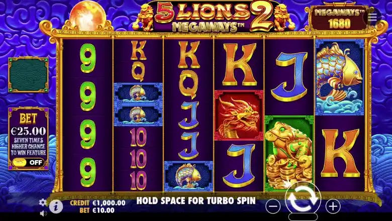 5 Lions Megaways 2 Gameplay