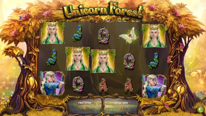 unicorn forest slot freespins feature