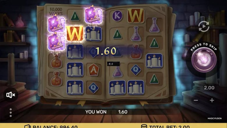 magic fusion slot basegame win