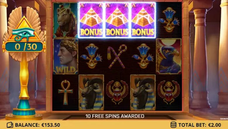 secrets of the nile 2 freespins trigger