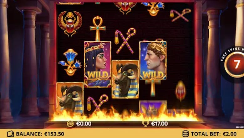 secrets of the nile 2 freespins round