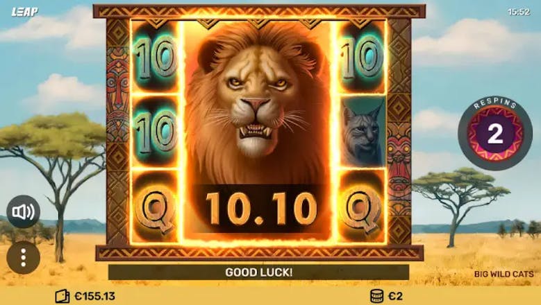 big wild cats slot basegame