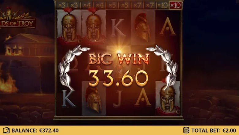 shields of troy slot big win