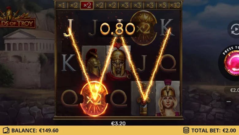 shields of troy slot basegame win
