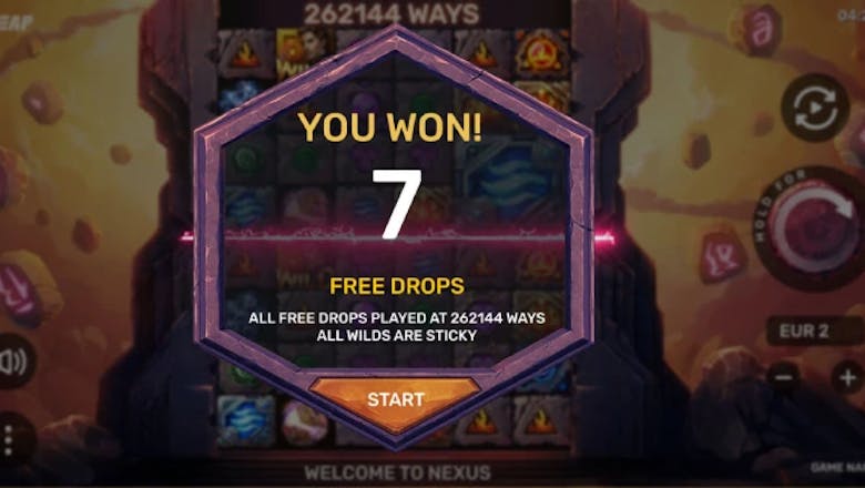 nexus slot freespins win